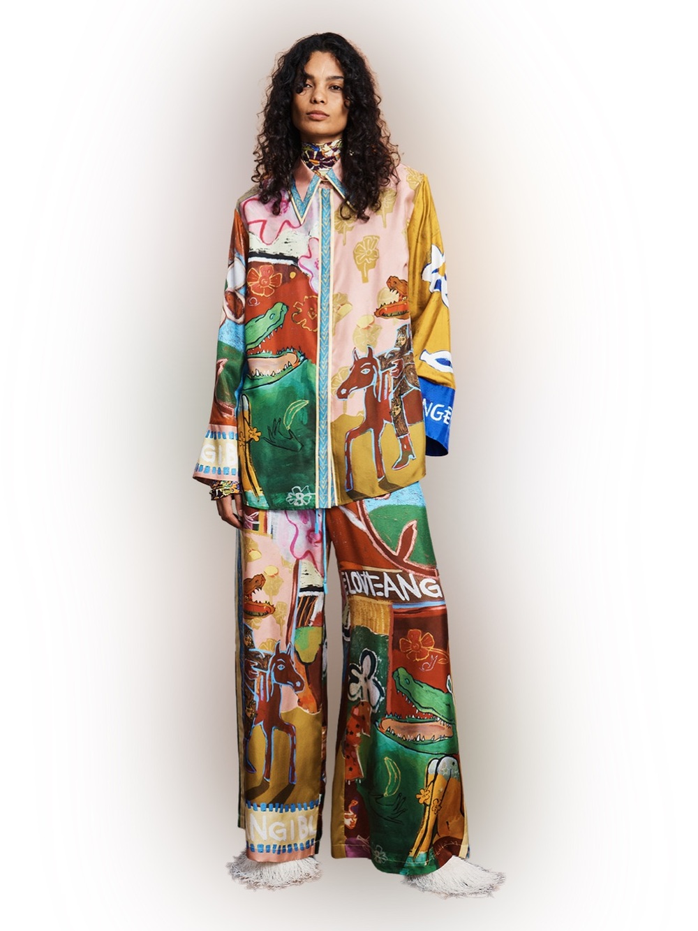 NEW: Alémais MLAK SILK PANTS + SHIRT: US 6 / AU 10
